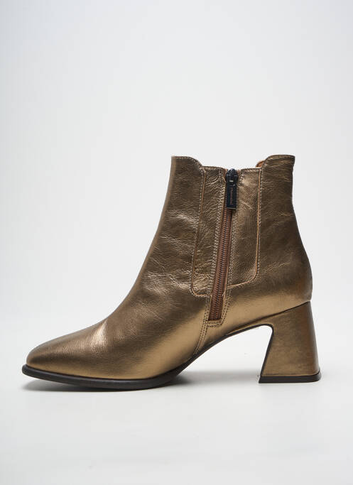 Botine/ghete material neted toc de 4 la 6 cm auriu ROSEMETAL femme