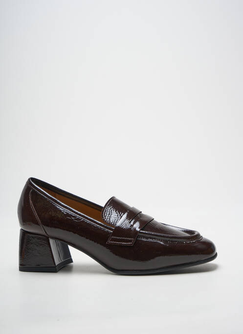 Mocasini pătrat toc de 4 la 6 cm maro închis ROSEMETAL femme