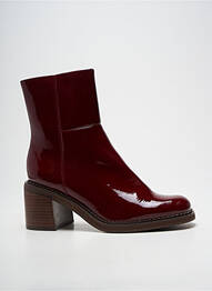 Botine/ghete toc pătrat toc de 7 la 9 cm roșu MAM'ZELLE femme