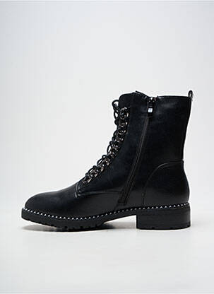 Botine/ghete închidere cu fermoar și șireturi toc plat până la 3 cm negru THE DIVINE FACTORY femeie