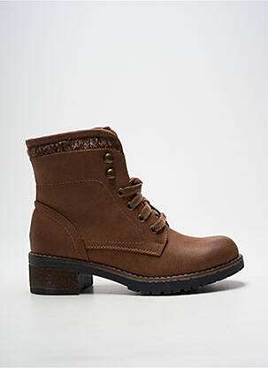 Botine/ghete toc mic toc de 4 la 6 cm maro THE DIVINE FACTORY femeie