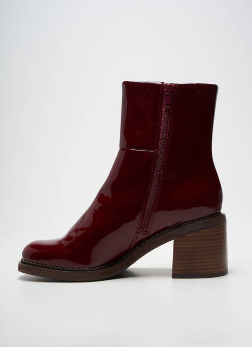 Botine/ghete toc pătrat toc de 7 la 9 cm roșu MAM'ZELLE femme