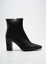 Botine/ghete țesătură satinată toc de 7 la 9 cm gri GIULIA femme
