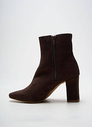 Botine/ghete vârf ascuțit toc de 7 la 9 cm maro GIULIA femeie