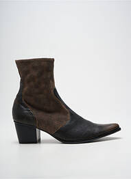 Botine/ghete vârf ascuțit toc de 4 la 6 cm maro MADISON femme