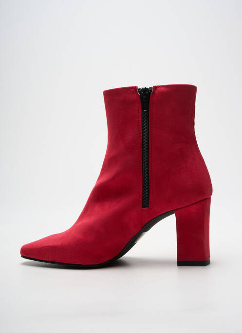 Botine/ghete vârf ascuțit toc de 7 la 9 cm roz GIULIA femme