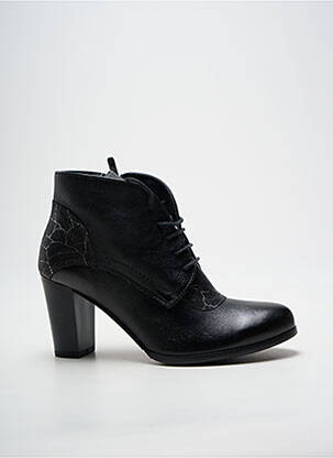 Botine/ghete toc pătrat toc de 7 la 9 cm negru ARIMA femeie