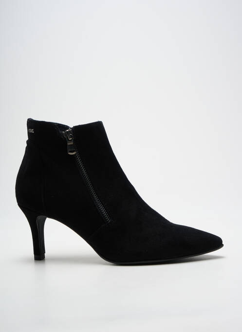 Botine/ghete vârf ascuțit toc de 7 la 9 cm negru GEO-REINO femme