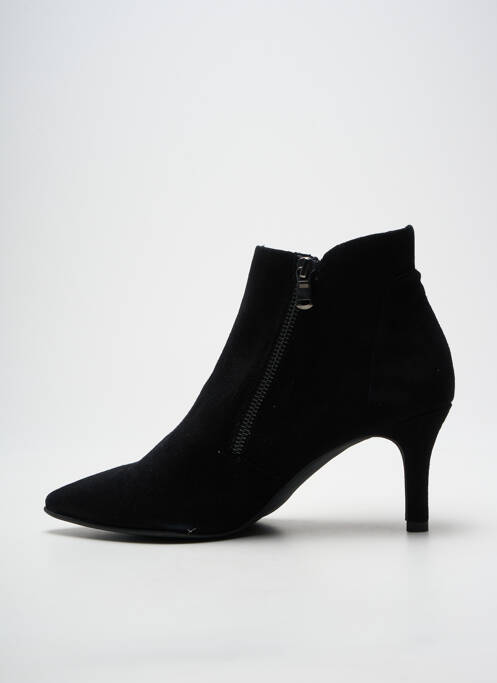 Botine/ghete vârf ascuțit toc de 7 la 9 cm negru GEO-REINO femme