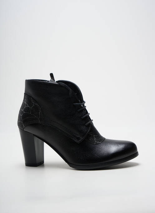 Botine/ghete toc pătrat toc de 7 la 9 cm negru ARIMA femme