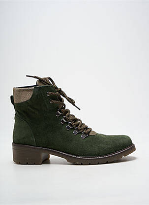Botine/ghete nubuc toc plat până la 3 cm verde ALTEX femeie