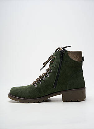 Botine/ghete nubuc toc plat până la 3 cm verde ALTEX femeie
