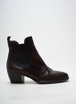 Botine/ghete cubanez toc de 4 la 6 cm maro YKX & CO femeie