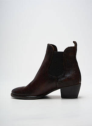 Botine/ghete cubanez toc de 4 la 6 cm maro YKX & CO femeie