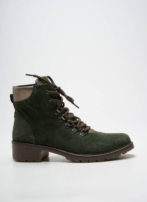 Botine/ghete nubuc toc plat până la 3 cm verde ALTEX femme