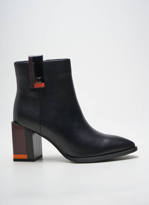 Botine/ghete vârf ascuțit toc de 7 la 9 cm negru METAMORF'OSE femme