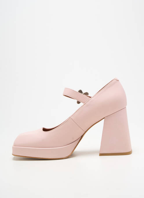 Pantofi cu toc închidere cu buclă(e) toc de 7 la 9 cm roz ANGEL ALARCON femme