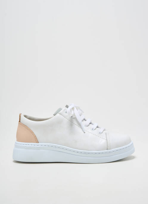 Adidași vârf rotund toc plat până la 3 cm alb CAMPER femme