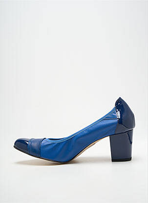 Pantofi cu toc material neted toc de 4 la 6 cm albastru REBELLES femeie