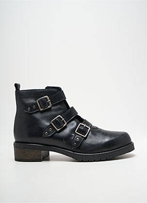 Botine/ghete toc mic toc plat până la 3 cm negru REBELLES femeie
