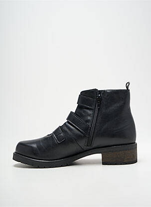 Botine/ghete toc mic toc plat până la 3 cm negru REBELLES femeie
