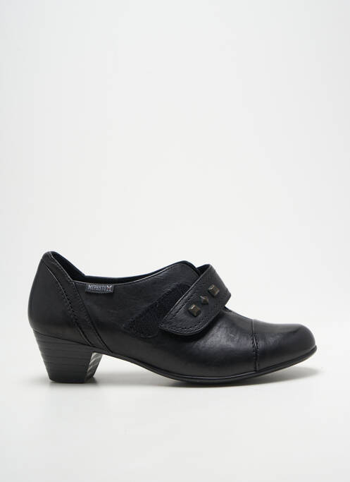 Derby-uri țesătură satinată toc de 4 la 6 cm negru MEPHISTO femme