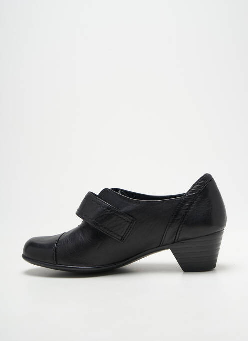Derby-uri țesătură satinată toc de 4 la 6 cm negru MEPHISTO femme