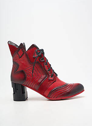 Botine/ghete vârf ascuțit toc de 7 la 9 cm roșu MACIEJKA OBUWIE femme