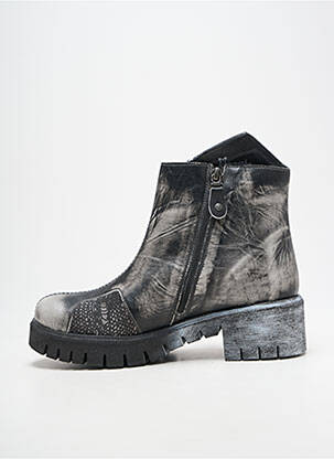 Botine/ghete vârf rotund toc de 4 la 6 cm negru MACIEJKA OBUWIE femeie