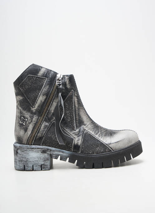 Botine/ghete vârf rotund toc de 4 la 6 cm negru MACIEJKA OBUWIE femme