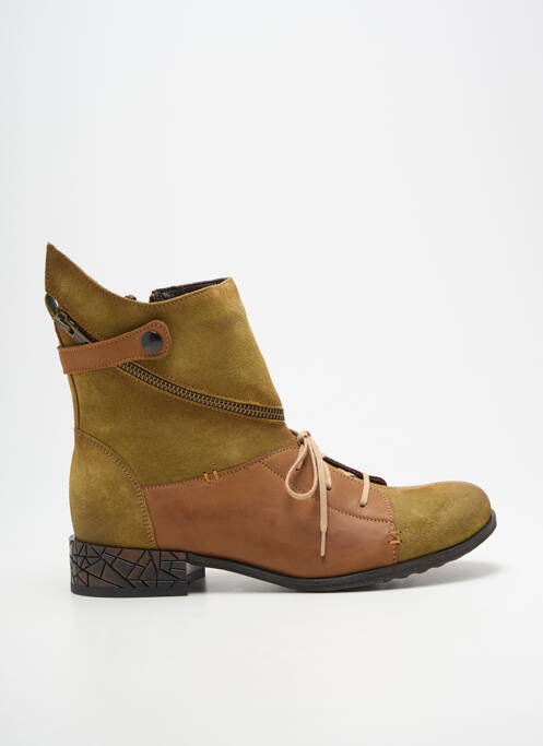 Botine/ghete nubuc toc plat până la 3 cm verde MACIEJKA OBUWIE femme