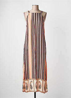 Rochie lungă fără mâneci fără mâneci portocaliu B.YU femme