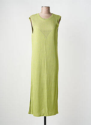 Rochie lungă fără mâneci fără mâneci verde B.YU femeie