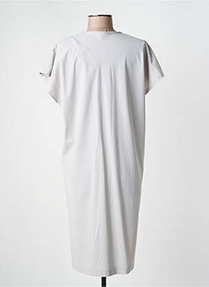 Rochie midi mâneci scurte mâneci scurte gri RAFFAELLO ROSSI femeie