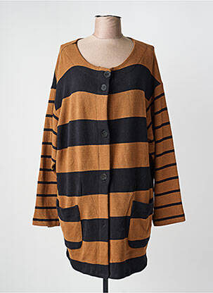 Vestă cu mâneci lungi elasticitate maro SOHO femme