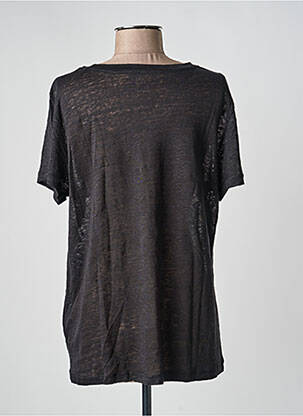 Tricou croială dreaptă mâneci scurte negru JARDIN PRIVÉ femeie