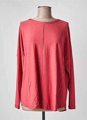 Tricou croială dreaptă mâneci lungi roșu GUITARE femme