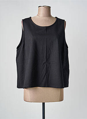 Top elasticitate fără mâneci negru HUMILITY femme