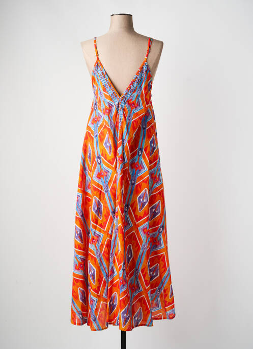 Rochie lungă imprimeu fantezie bretele subțiri portocaliu YYDS (YOUR YOUTHFUL DRESS STYLE) femme