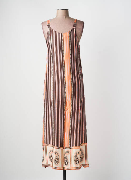 Rochie lungă fără mâneci fără mâneci portocaliu B.YU femme