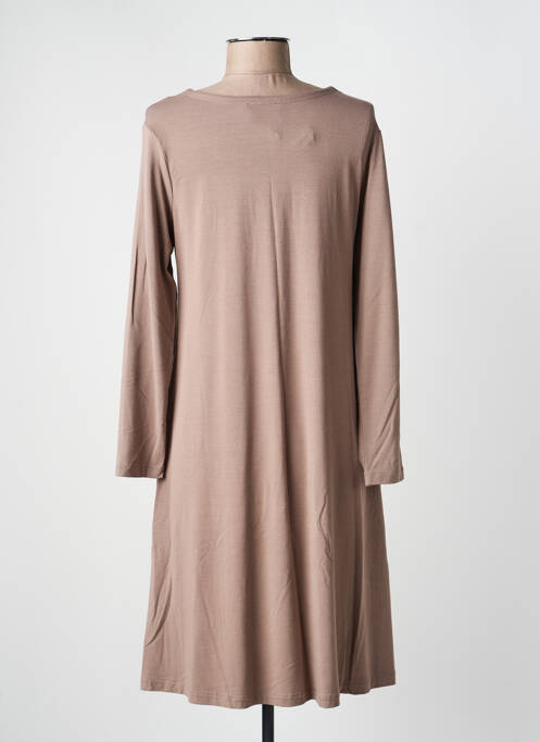 Rochie midi croială evazată mâneci lungi maro GUITARE femme