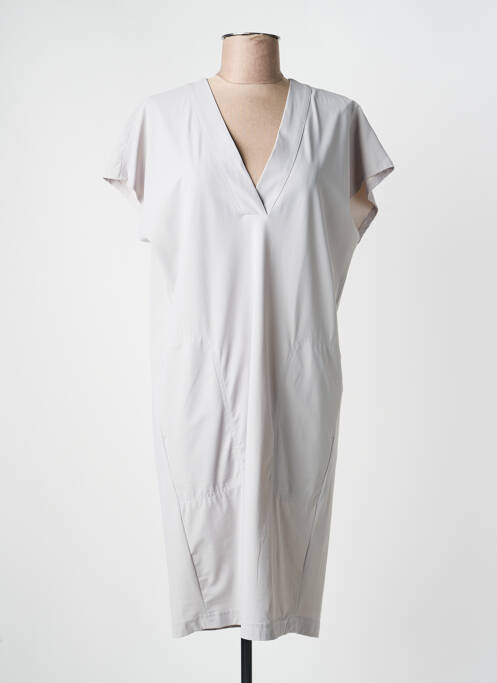 Rochie midi mâneci scurte mâneci scurte gri RAFFAELLO ROSSI femme