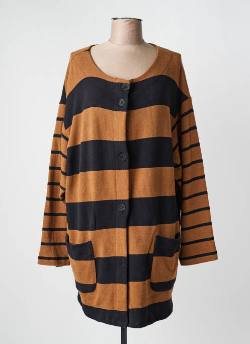 Vestă cu mâneci lungi elasticitate maro SOHO femme