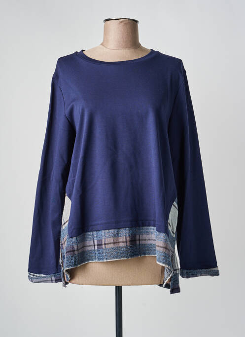 Tricou elasticitate mâneci lungi albastru HUMILITY femme