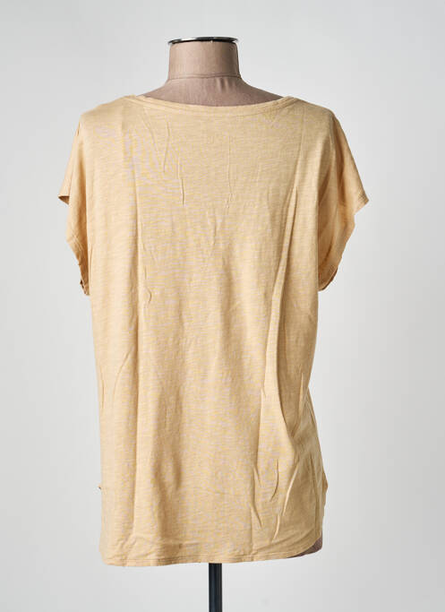 Tricou croială dreaptă mâneci scurte bej JUVIA femme