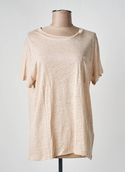 Tricou croială dreaptă mâneci scurte roz JARDIN PRIVÉ femme