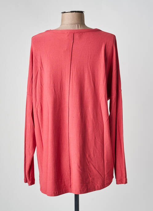 Tricou croială dreaptă mâneci lungi roșu GUITARE femme