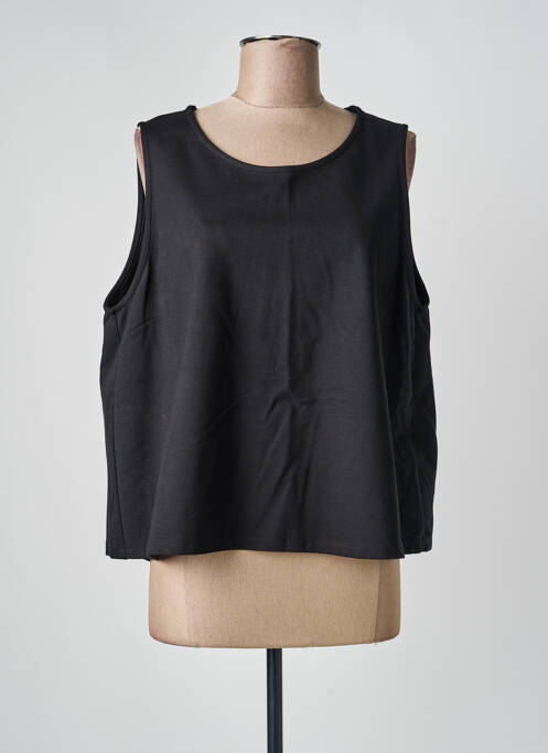 Top elasticitate fără mâneci negru HUMILITY femme