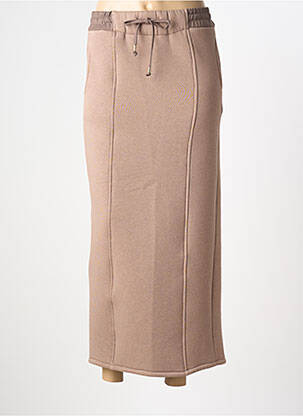 Fustă lungă croială dreaptă maro B.YU femme