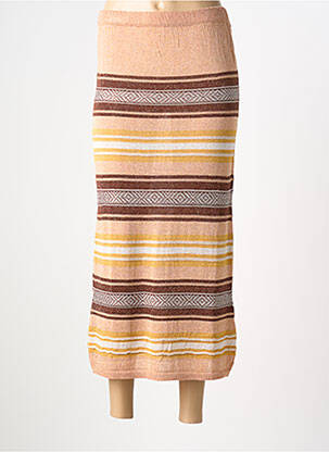 Fustă lungă croială dreaptă portocaliu B.YU femme